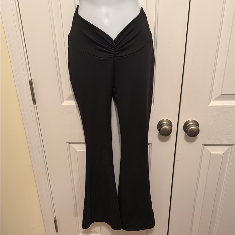 Black Women's Flared Leggings